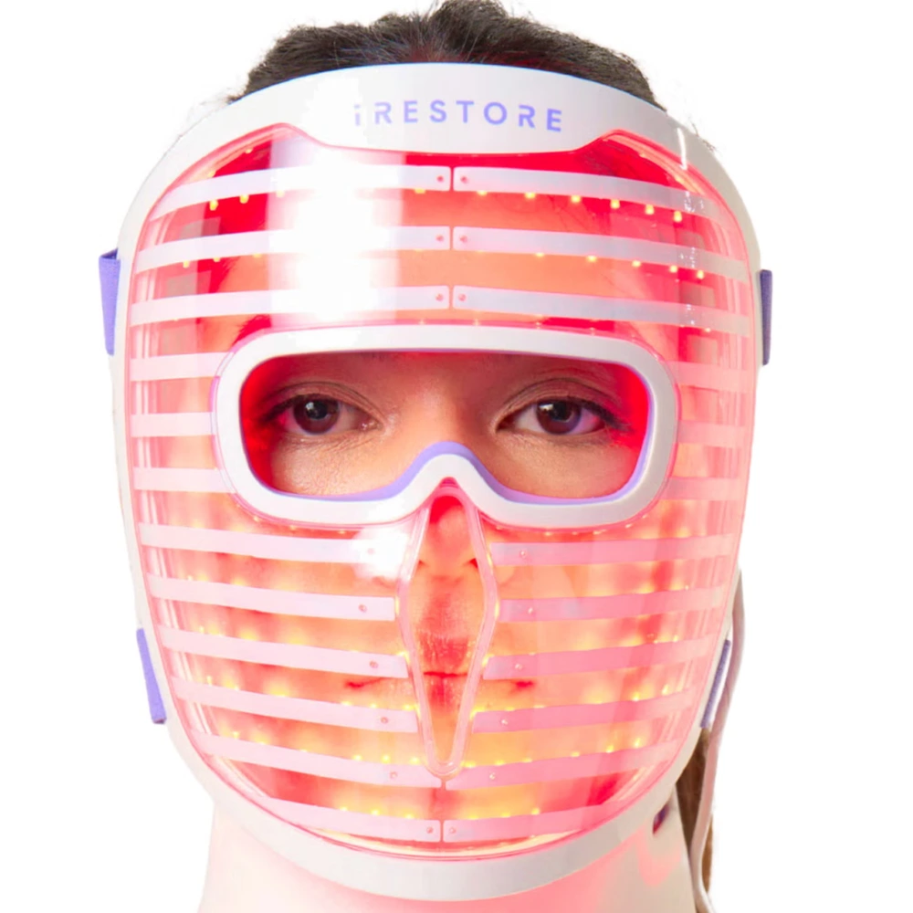 Irestore face view led mask test