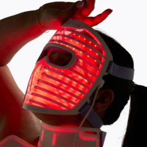 Irestore led mask view lights on face