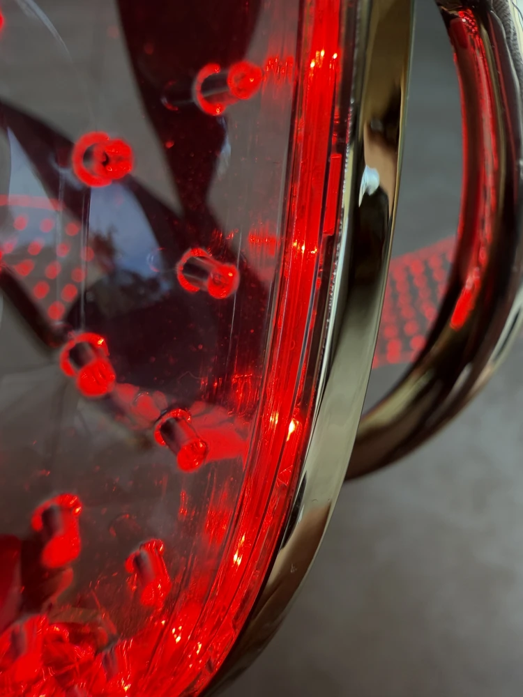 Zooming in on the leds of the foreo led mask banner