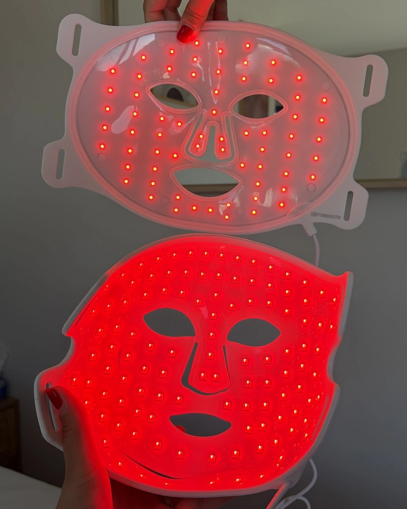 Comparison rendered tablecloth led masks currentbody and omnilux