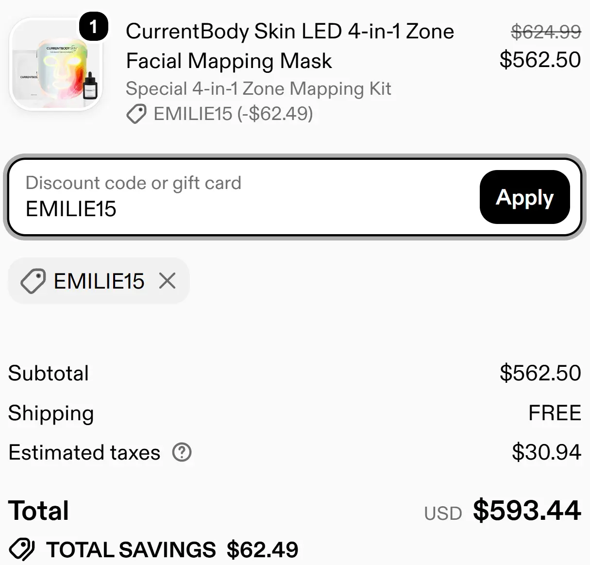 Currentbody promo code balance discount accumulation with emilie code15